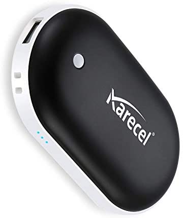KARECEL Rechargeable Hand Warmers, Electric Hand Warmer 5200mAh Powerbank Reusable Handwarmers, Portable USB Hand Warmer Heater Battery Pocket Warmer, Best Gifts for Men and Women in Cold Winter