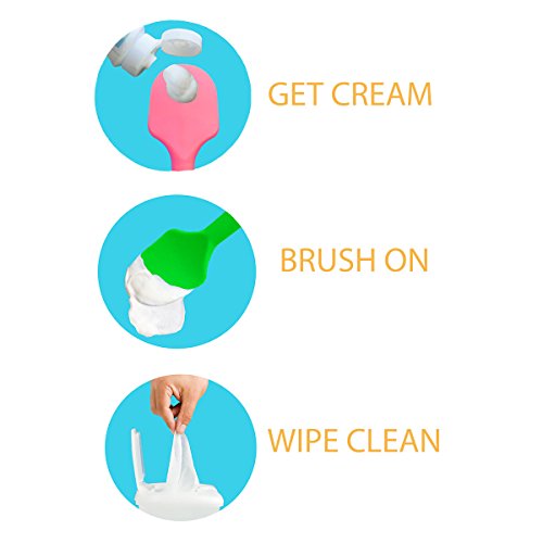 Baby Bum Brush, Original Diaper Rash Cream Applicator, Soft Flexible Silicone Brush, Unique Gift + Mini Diaper Rash Cream Applicator with Travel Case, (Gray + Gray)