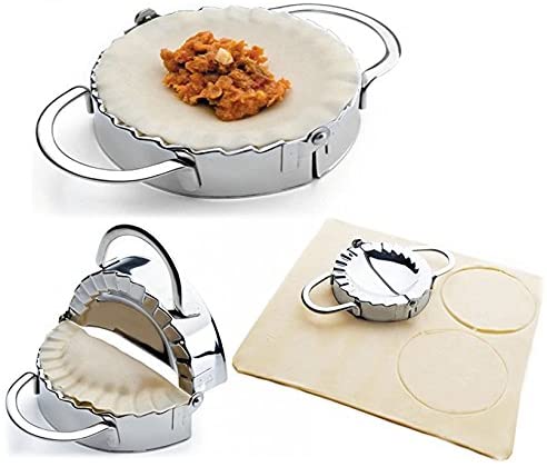 New Stainless Steel Ravioli Mould Dumpling Maker Mold Wrapper Pierogie Pie Crimper Pastry Dough Press Cutter Kitchen Gadgets (S 3inch)
