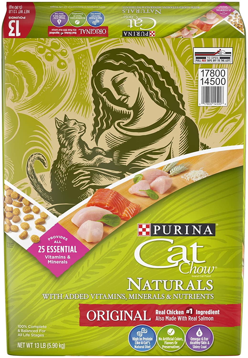 Purina Cat Chow Naturals Original With Real Chicken & Salmon Adult Dry Cat Food