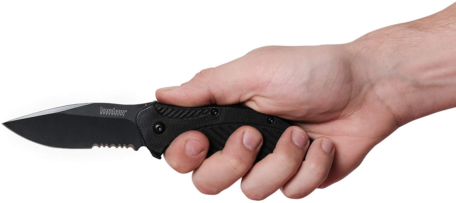Kershaw Clash Pocket Knife, Tactical Folding Knives with 3.1 Inch Stainless Steel Blade, SpeedSafe Opening, Reversible Pocketclip, Multiple Styles